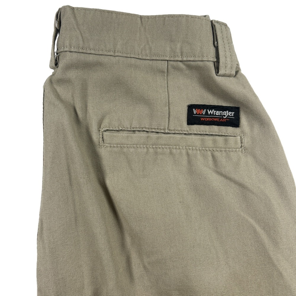 Wrangler RIGGS Workwear Green Canvas Cargo Pants Relaxed 30x32 3W060BR